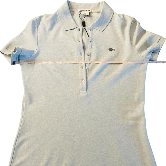 Lacoste Soft Blue & White Classic Polo Dress Size 6 NWOT - Picture 6 of 12